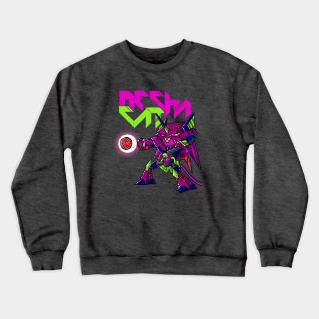 Mecha Cat - Awesome Robot cat inspired on Japanese Anime Crewneck Sweatshirt by Juandamurai